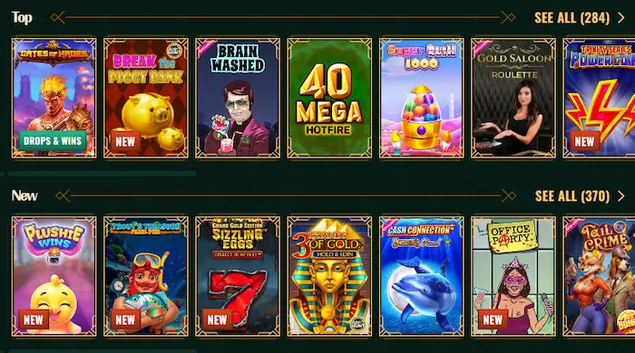 SpyBet Casino games
