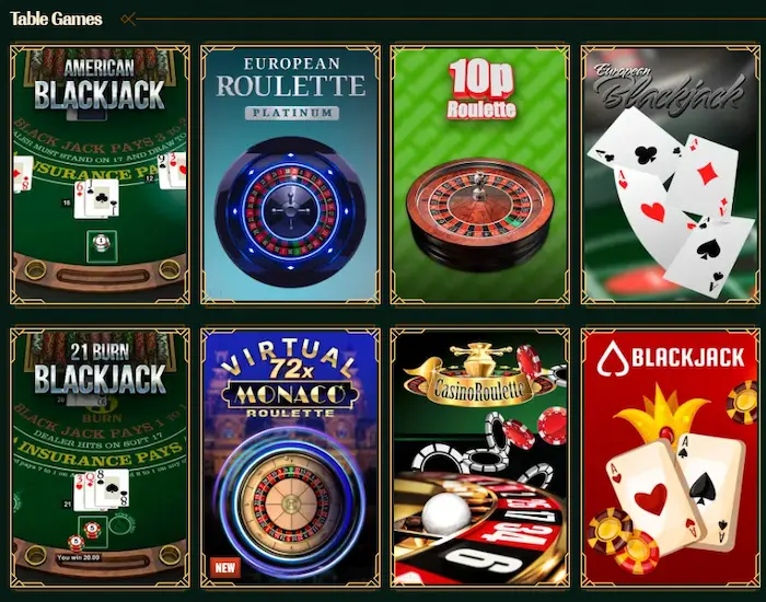 SpyBet Casino table